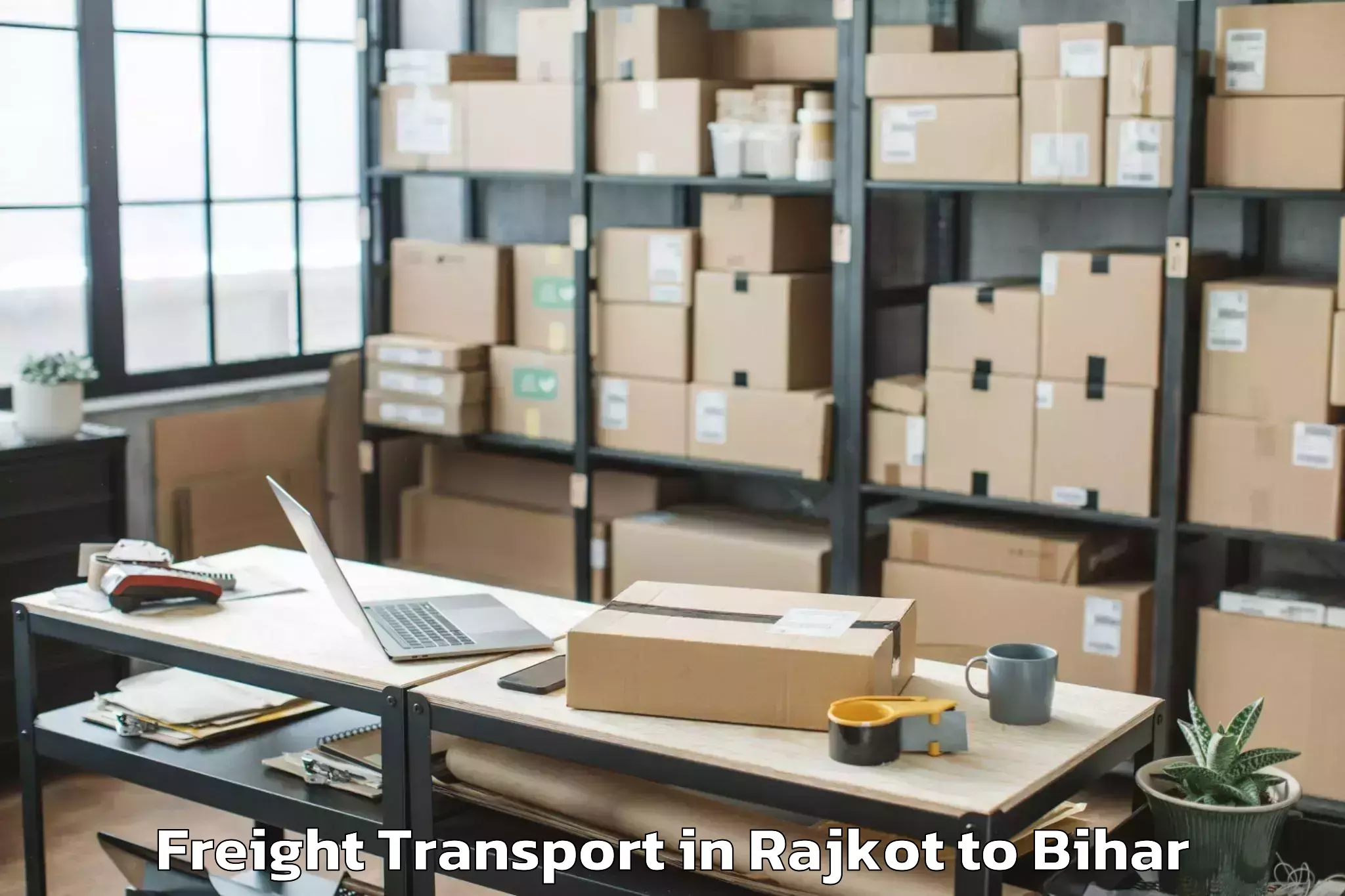 Book Rajkot to Lauriya Freight Transport Online